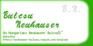 bulcsu neuhauser business card